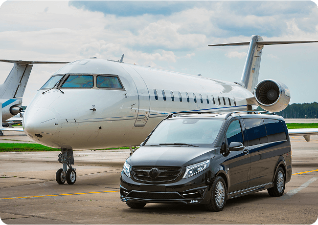 Airport transfer service with professional chauffeur
